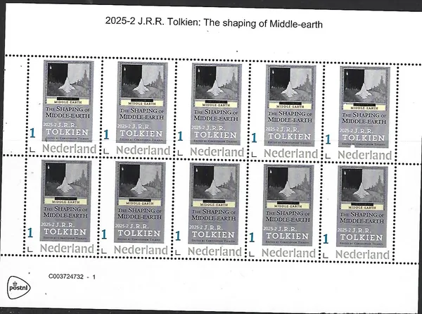 Nederland 2025-2 JRR Tolkien Shaping of Middle-earth sheet postfris/mnh