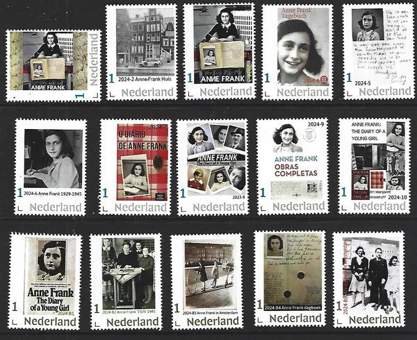 Netherlands 2024 Anne Frank WWII 1929-1945 complete yearset MNH