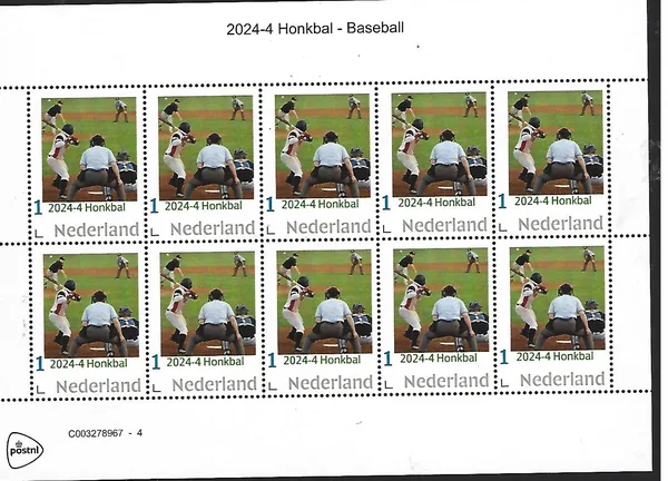Netherlands 2024-4 Baseball sheet MNH