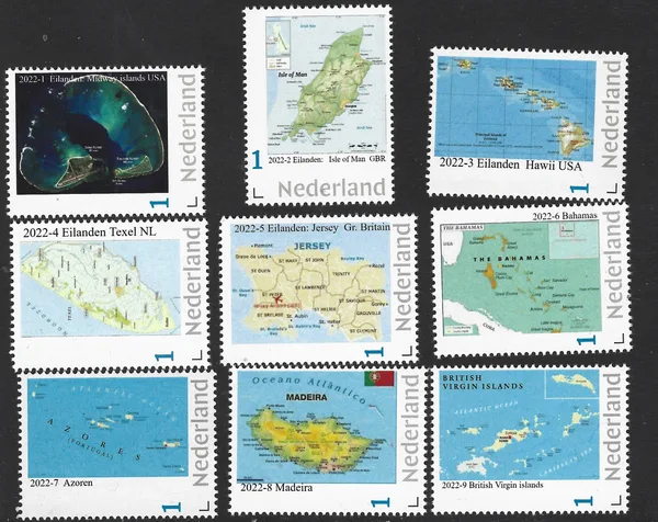 Nederland 2022 Eilanden vd wereld - Islands of the world complete yearset postfris/mnh