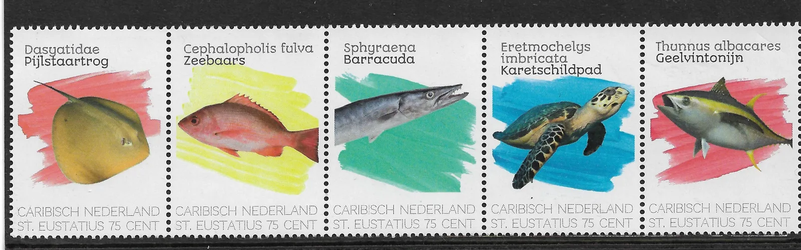 Caribisch Nederland St Eustatius 2020 zeeleven - sealife vel-sheetlet postfris