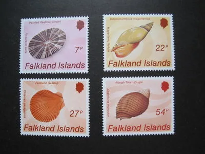 440-443 Falkland 1986 Mussels and Sea Snails MNH
