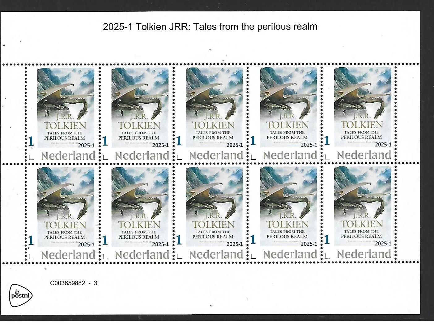 Nederland 2025-1 JRR Tolkien Tales from Perilous realm sheetlet postfris/mnh