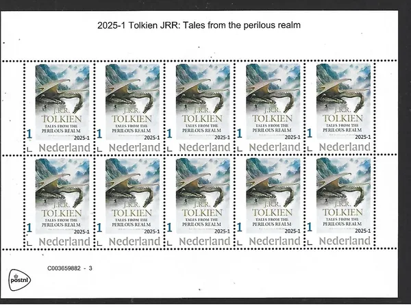 Netherlands 2025-1 JRR Tolkien Tales from Perilous realm sheetlet MNH