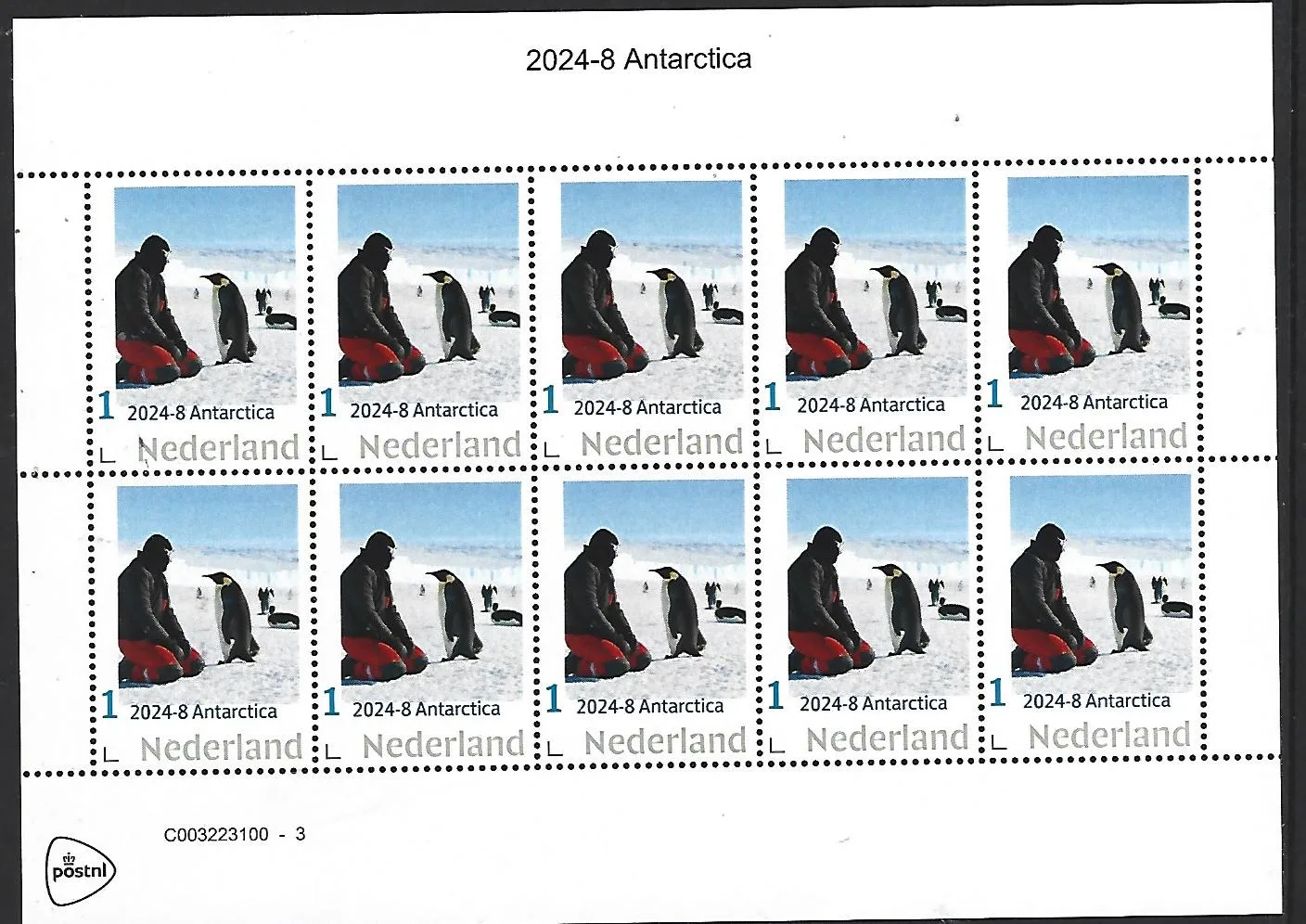 Netherlands 2024-8 Antarctica: explorers penguins sheetlet MNH