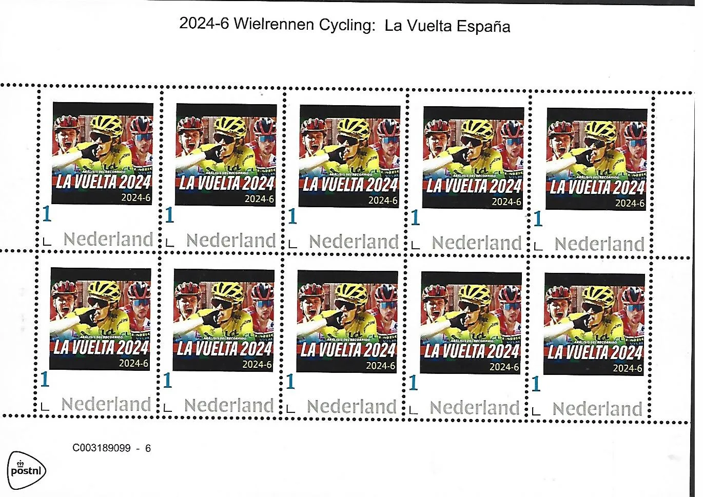 Pays-Bas 2024-6 Cyclisme cycling Vuelta España bloc postfris/mnh