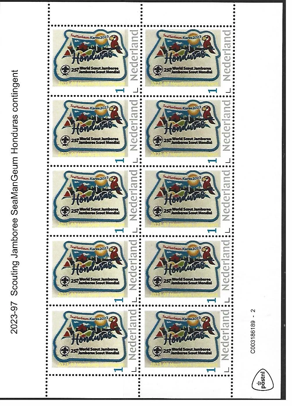 Niederlande 2023-97 Scouting Jamboree SeaManGeum Honduras Kleinbogen postfrisch/ungebraucht