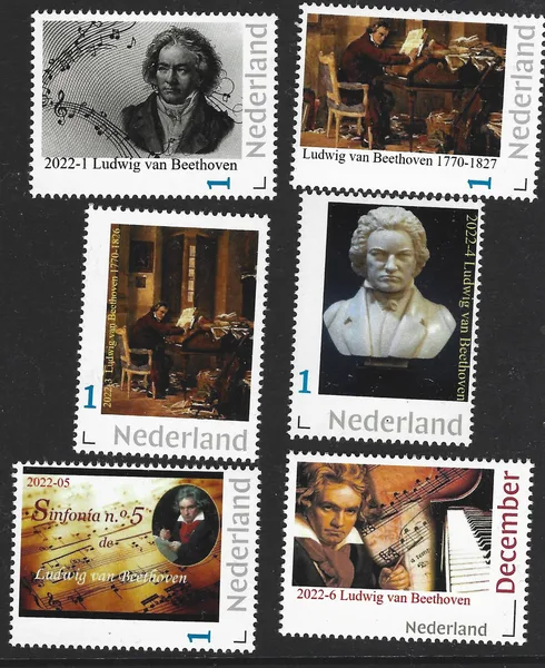 Netherlands 2022 Ludwig van Beethoven yearset MNH