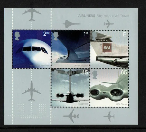 Gr.Britain 2002 Vliegtuigen - Airliners blok-m/s postfris.mnh