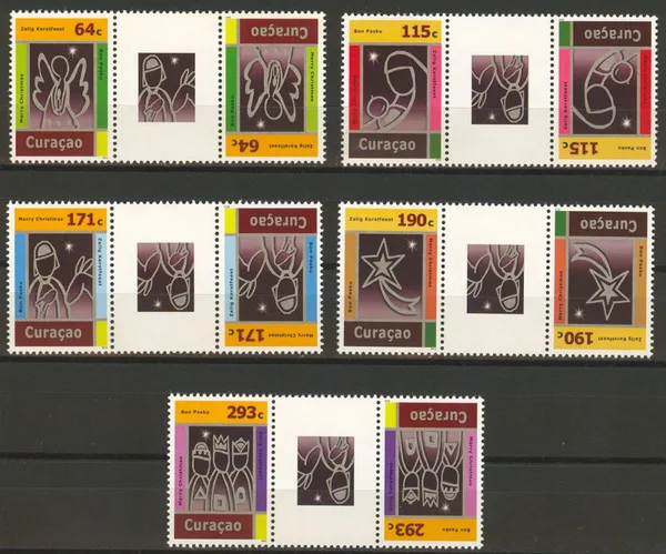 Curacao 107-111a kerstzegels 2012 brugparen/gutterpairs postfris/mnh