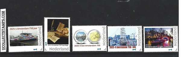 Nederland 2025 Amsterdam 750jr jaarset yearset postfris/mnh 2