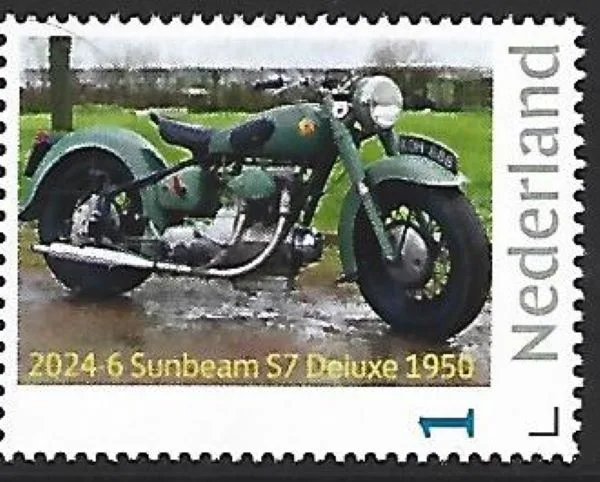 Netherlands 2024-6 Motorcycle: Sunbeam S7 de luxe 1950 sheetlet WLA MNH