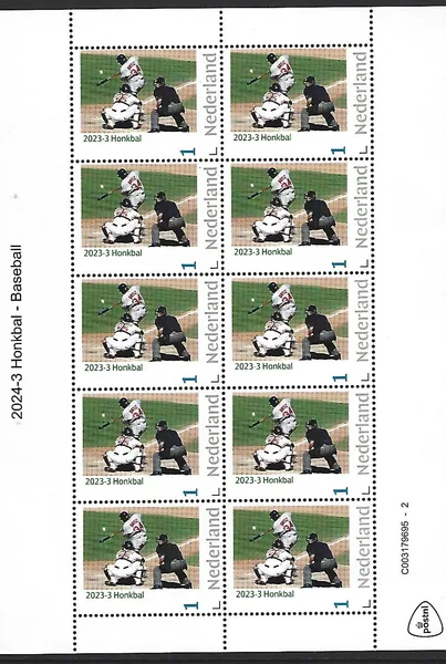 Nederland 2024-3 Honkbal Baseball sheetlet postfris/mnh