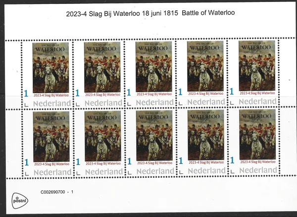 Nederland 2023-4 Slag bij Waterloo Battle of Waterloo vel-sheetlet postfris/mnh