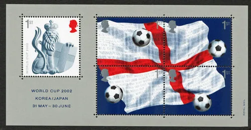 Großbritannien 2002 Fußball-WM - Fußball Block - postfrisch/mnh