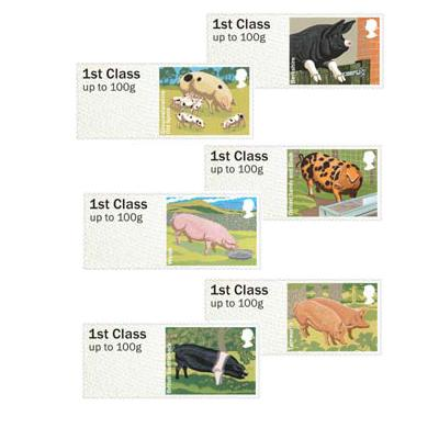 GREAT BRITAIN 2012 post and go farm animals II serie-set postfris-mnh