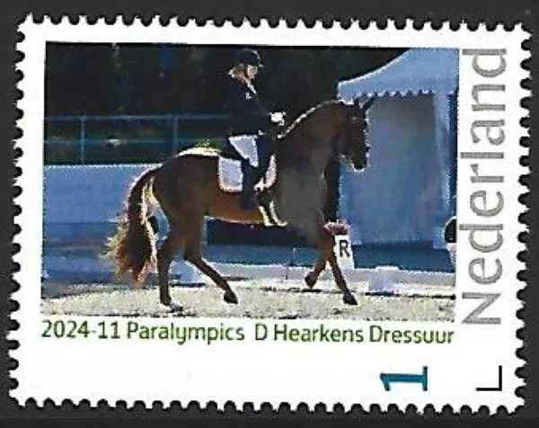 Pays-Bas 2024-11 Jeux paralympiques D Haerkens Dressage postfrais/neufs