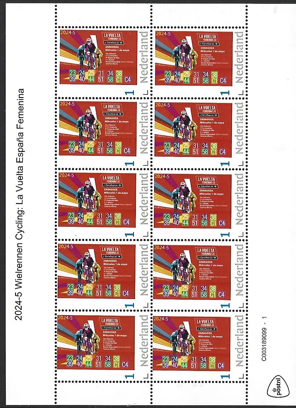 Niederlande 2024-5 Radsport Vuelta Espana Femenina Blockchen postfrisch/mnh