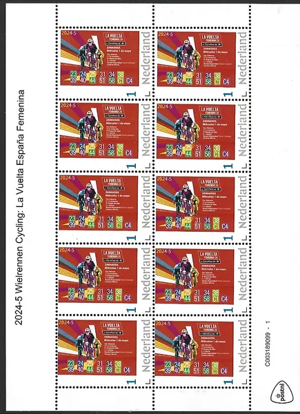 Nederland 2024-5 Wielrennen cycling Vuelta Espana Femenina sheetlet postfris/mnh