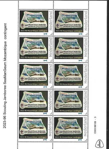Netherlands 2023-96 Scouting Jamboree SeaManGeum Mozambique sheetlet MNH
