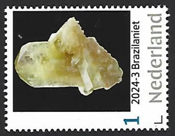 Netherlands 2024-3 Mineral: Brazilianite MNH