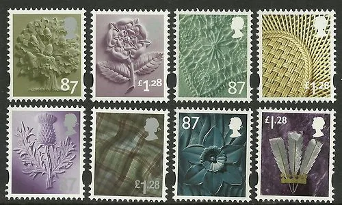 Great Britain 2012 Regionalen Wales, Scotland, Isle of Man, England postfris/mnh