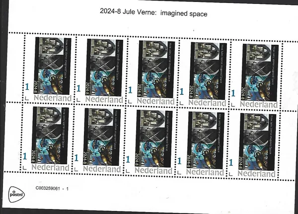 Netherlands 2024-8 Jules Verne sheetlet MNH