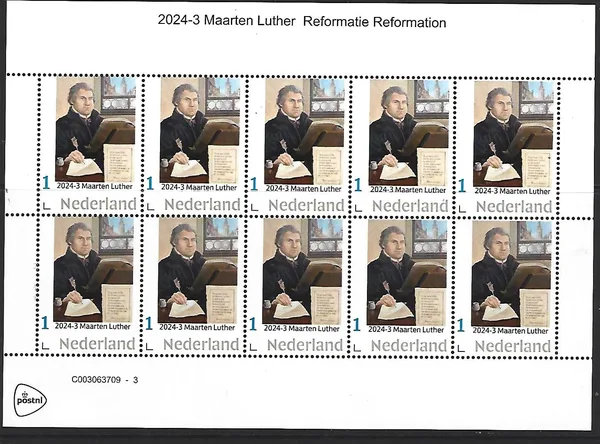 Nederland 2024-3 Maarten Luther sheetlet postfris/mnh