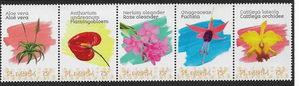 Caribbean Netherlands St Eustatius 2020 flowers MNH