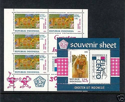 INDONESIE 1984 Filacento - scourting blokken postfris/mnh b63-64