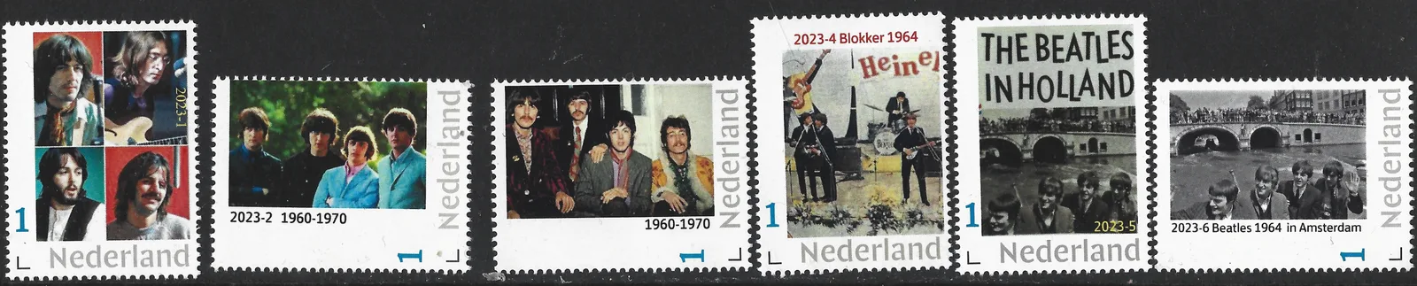 Pays-Bas 2023 The Beatles Complete yearset postfris/mnh