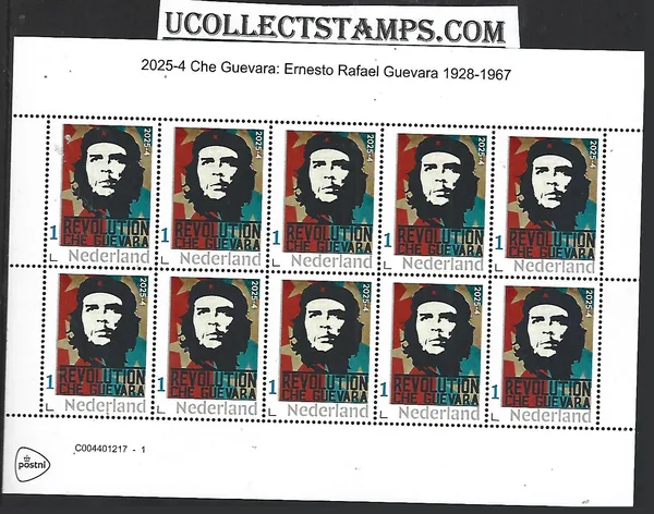 Nederland 2025-4 Che Guevara Ernesto Rafael sheet postfris/mnh