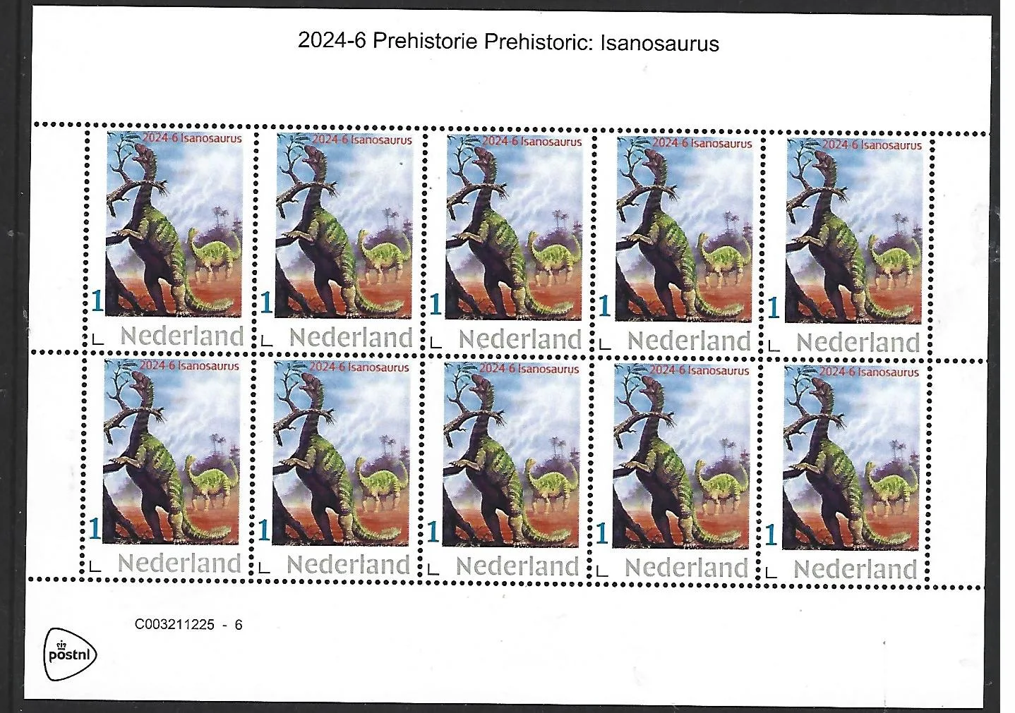 Niederlande 2024-6 Prähistorie Isanosaurus-Kleinbogen postfrisch/mnh