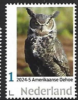 Pays-Bas 2024-5 Hibou: Grand-Duc d'Amérique neuf/MNH
