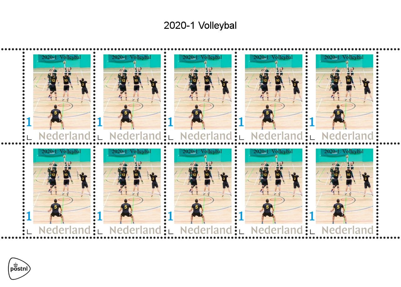 Volleybal 2020-1 vel-sheetlet postfris-mnh