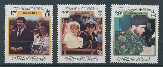 457-459 Falkland 1986 Huwelijk Pr Andrew - Sarah Ferguson postfris/mnh
