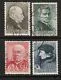 283-286 Zomerzegels 1936 gestempeld