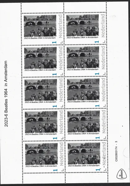 Netherlands 2023-6 The Beatles in Amsterdam sheetlet MNH