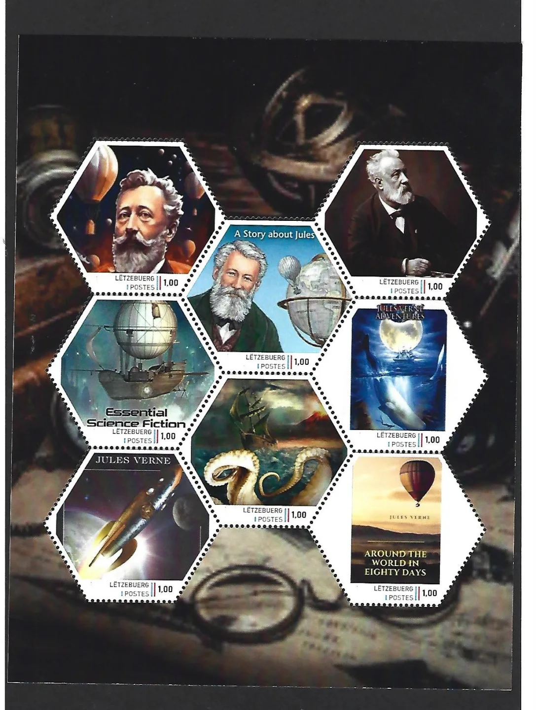 Luxemburg 2024-1 Jules Verne Bogen postfrisch/mnh