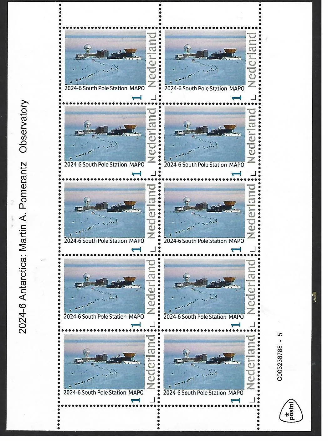 Netherlands 2024-6 Station: Martin A. Pomerantz sheetlet MNH