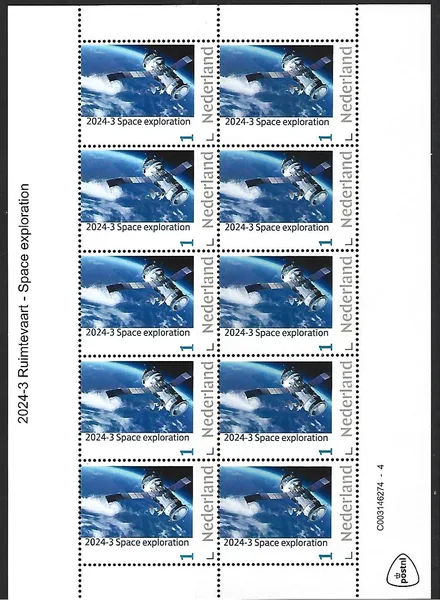 Netherlands 2024-3 Space exploration satellite sheetlet MNH