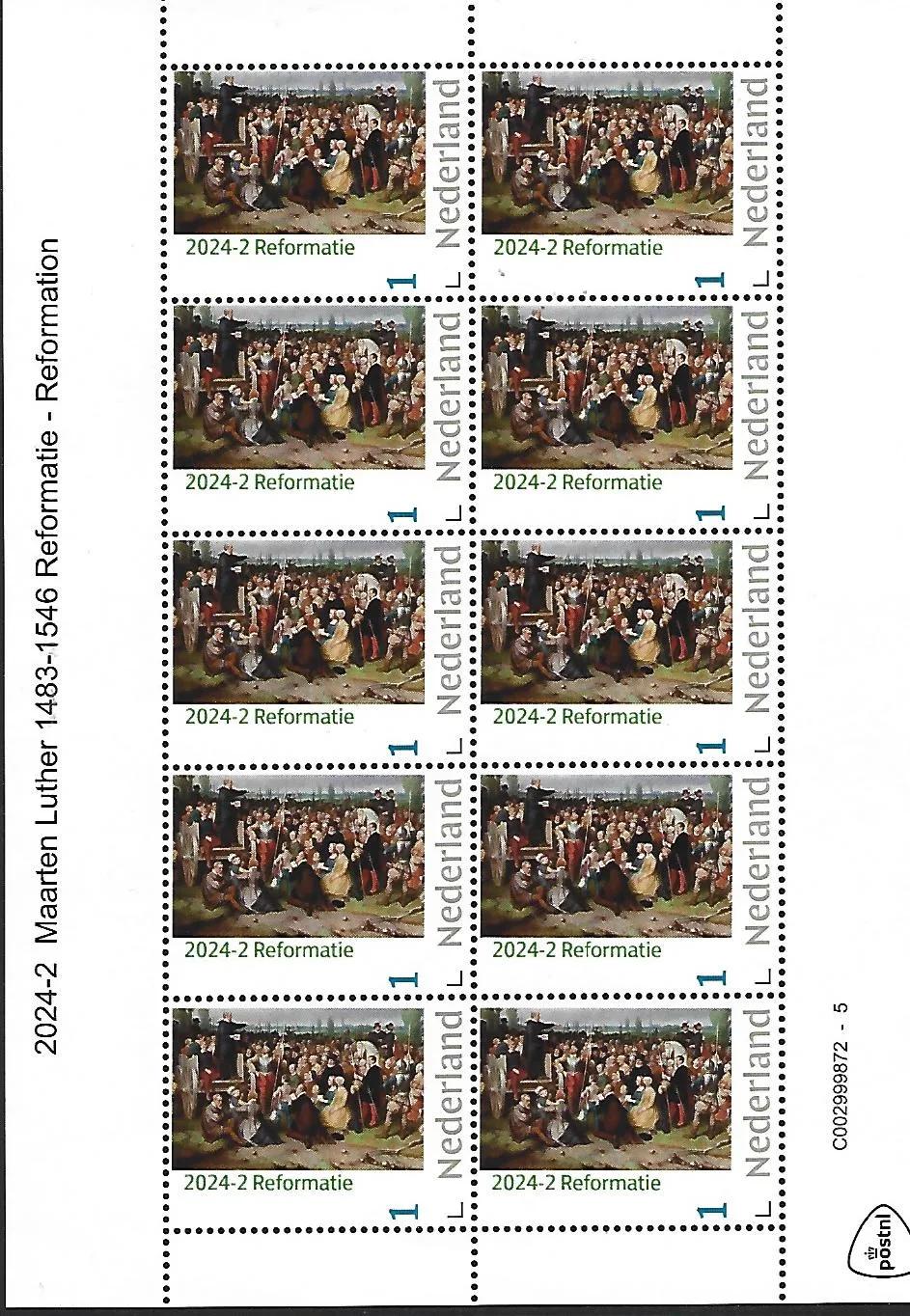 Niederlande 2024-2 Maarten Luther Blockchen postfrisch/mnh