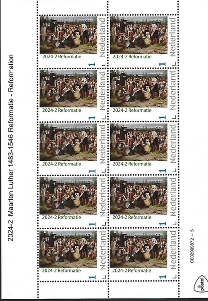 Netherlands 2024-2 Martin Luther sheetlet MNH