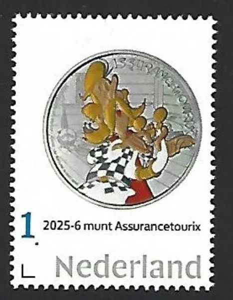 Netherlands 2025-6 Coin on Stamp Asterix Assurancetourix MNH