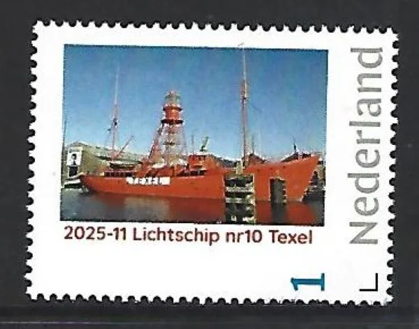 Nederland 2025-11 Lichtschip Lightship: nr 10 Texel Netherlands SHEET postfris/mnh