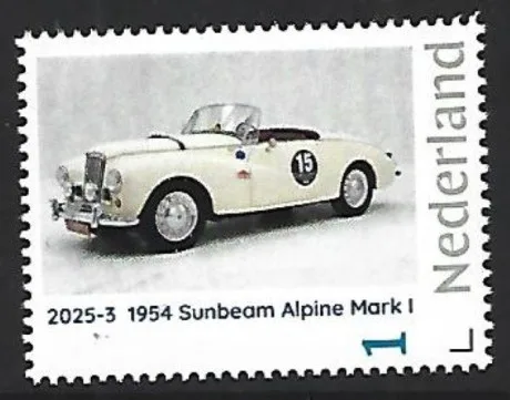 Netherlands 2025-3 Auto Oldtimer Car: 1954 Sunbeam Alpine Mark 1 MNH