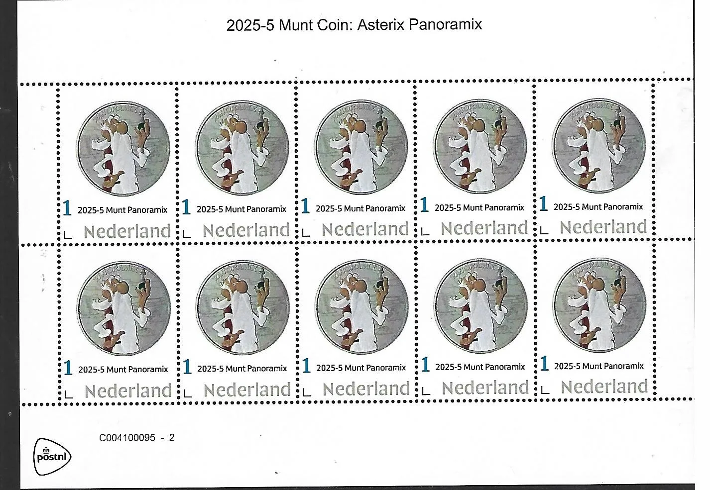 Nederland 2025-5 munt coin Asterix: Panoramix sheetlet postfris/mnh