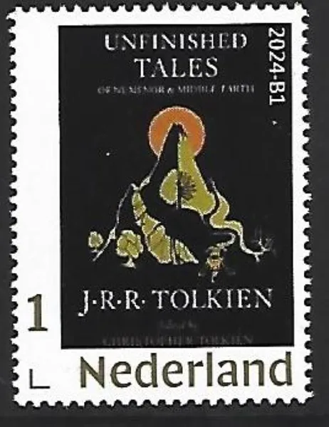 Nederland 2024-B1 JRR Tolkie: unfinished tales gold 1 stamp postfris/mnh