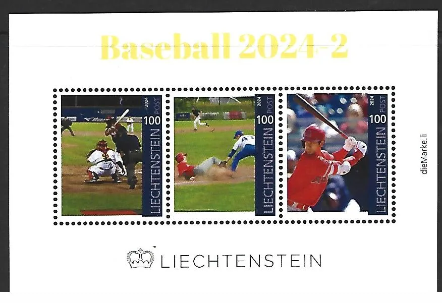 Liechtenstein 2024-2 Baseball bloc/m/s neuf/mnh