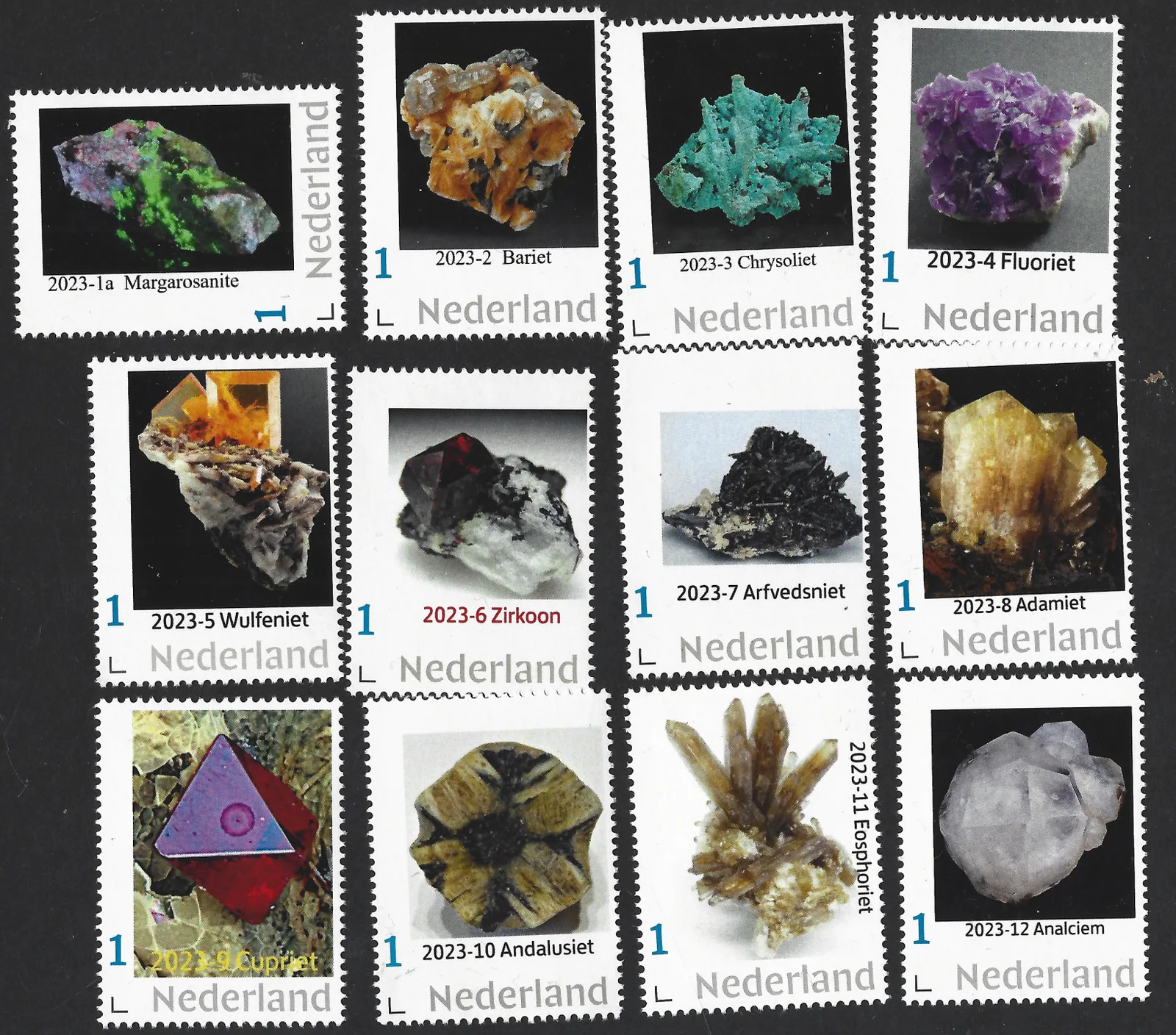 Niederlande 2023 Mineralien Jahrsatz postfrisch/Stempelfrisch